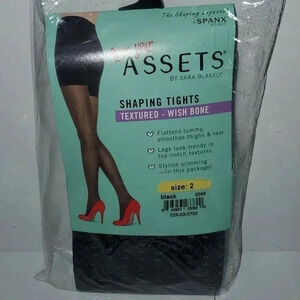Love your Assets by Sara Blakely Shaping Textured Wish Bone Tights Size 2 NWT